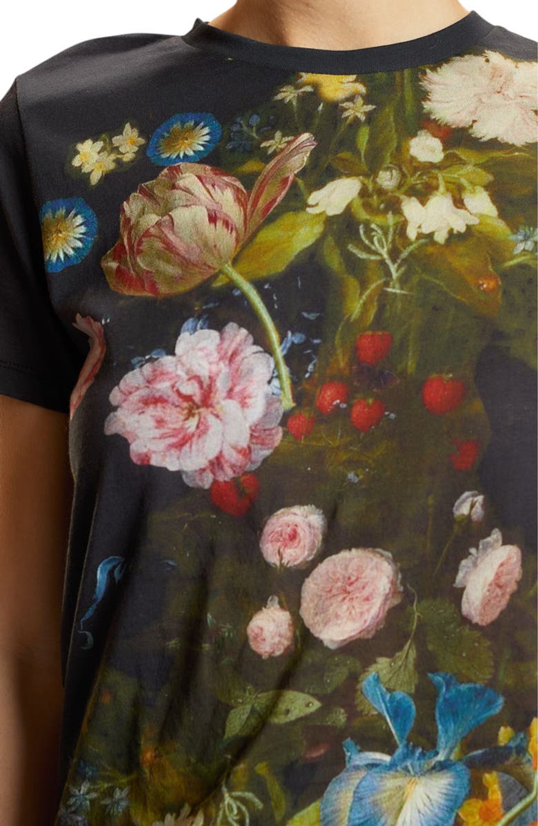 Cynthia Rowley Everyday Tee, Alternate, color, Black Bouquet