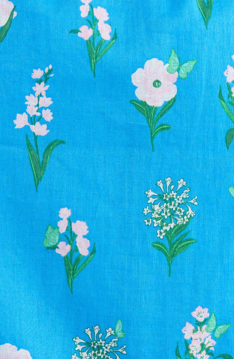 SUGARLIPS Jazleen Floral Print Midi Dress, Alternate, color, Blue-White-Green