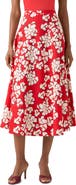 Akris punto Papercut Flower Stretch Denim Midi Skirt