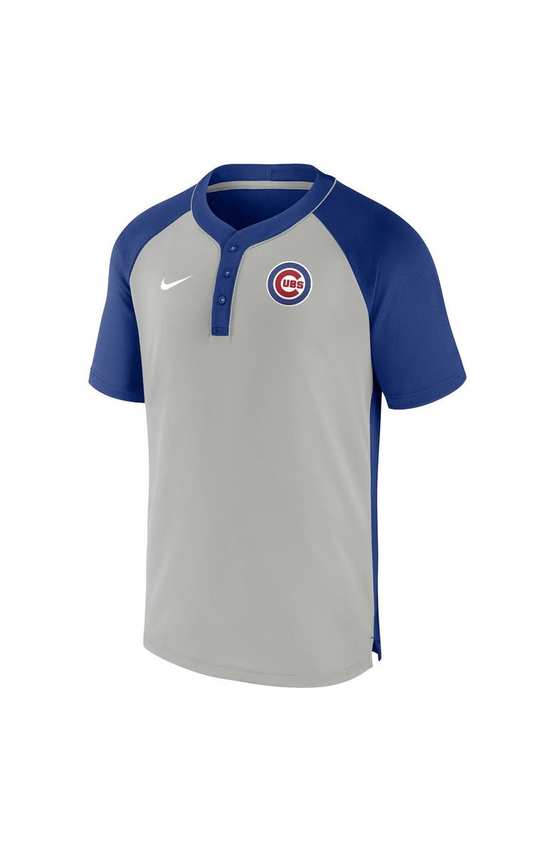 Nike Men's Nike Royal/Silver Chicago Cubs City Plate Performance Henley Raglan T-Shirt, Alternate, color,