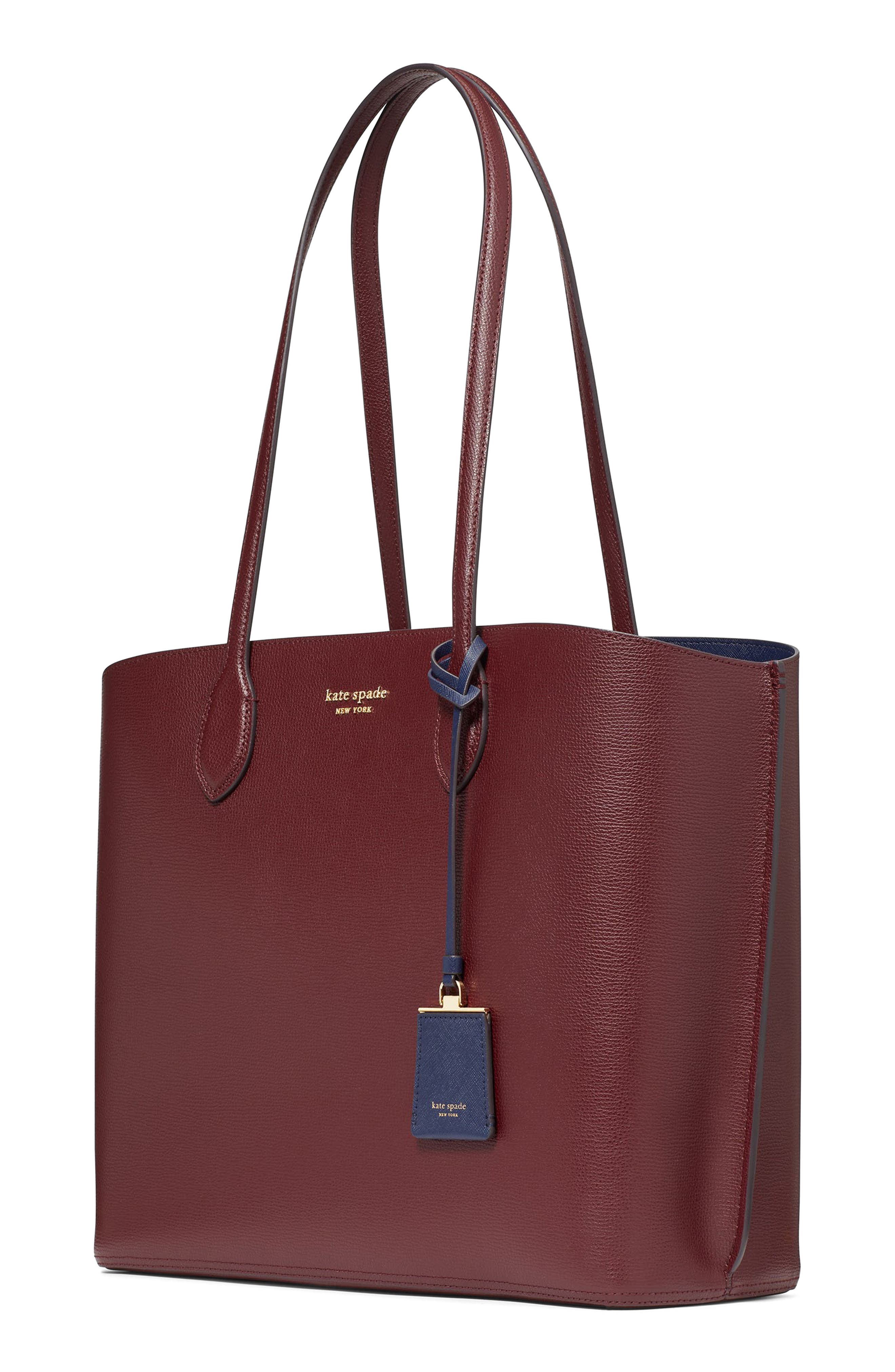 suite leather tote, Alternate, color, CORDOVAN MULTI