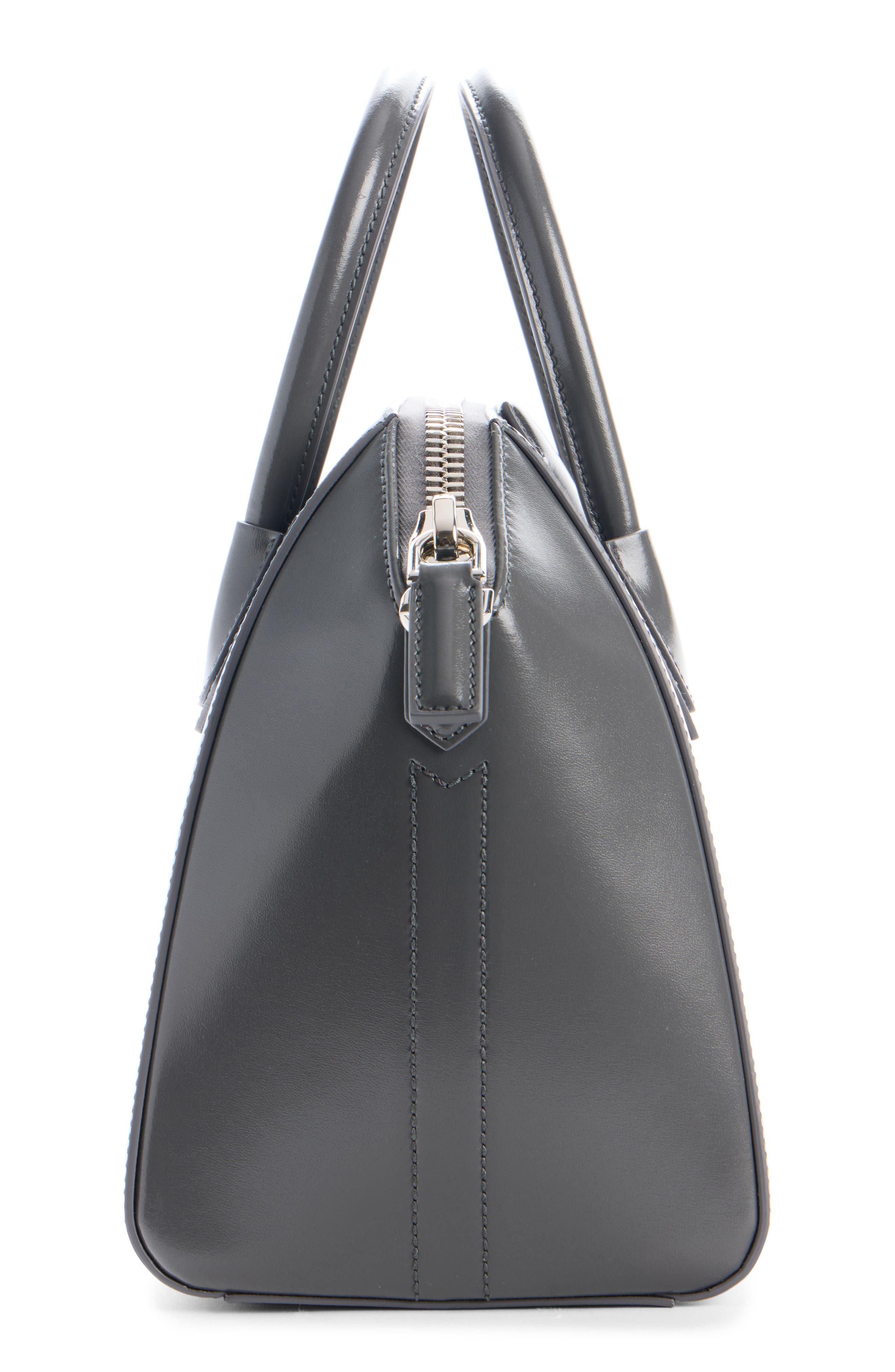 Givenchy Mini Antigona Leather Satchel, Alternate, color, Dark Grey