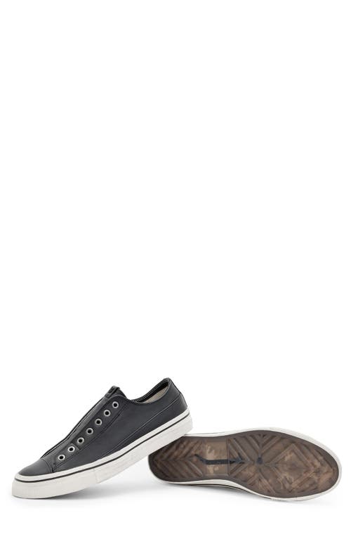 John Varvatos Laceless Low Top Sneaker In Black