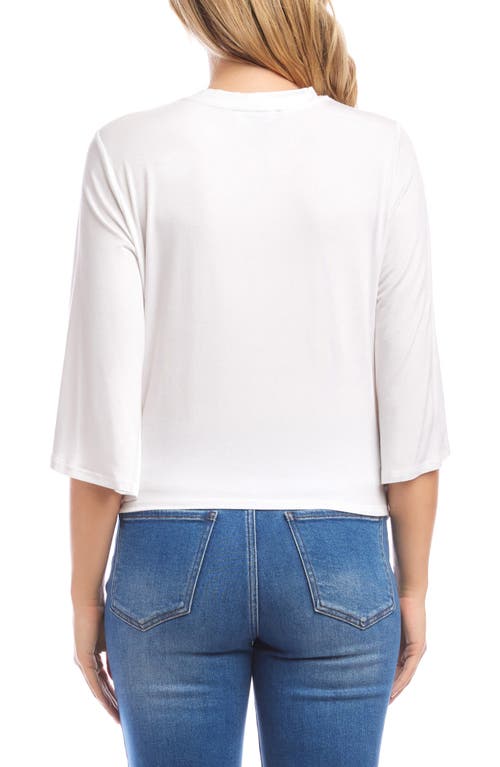 Karen Kane Drape Front Jersey Top In White