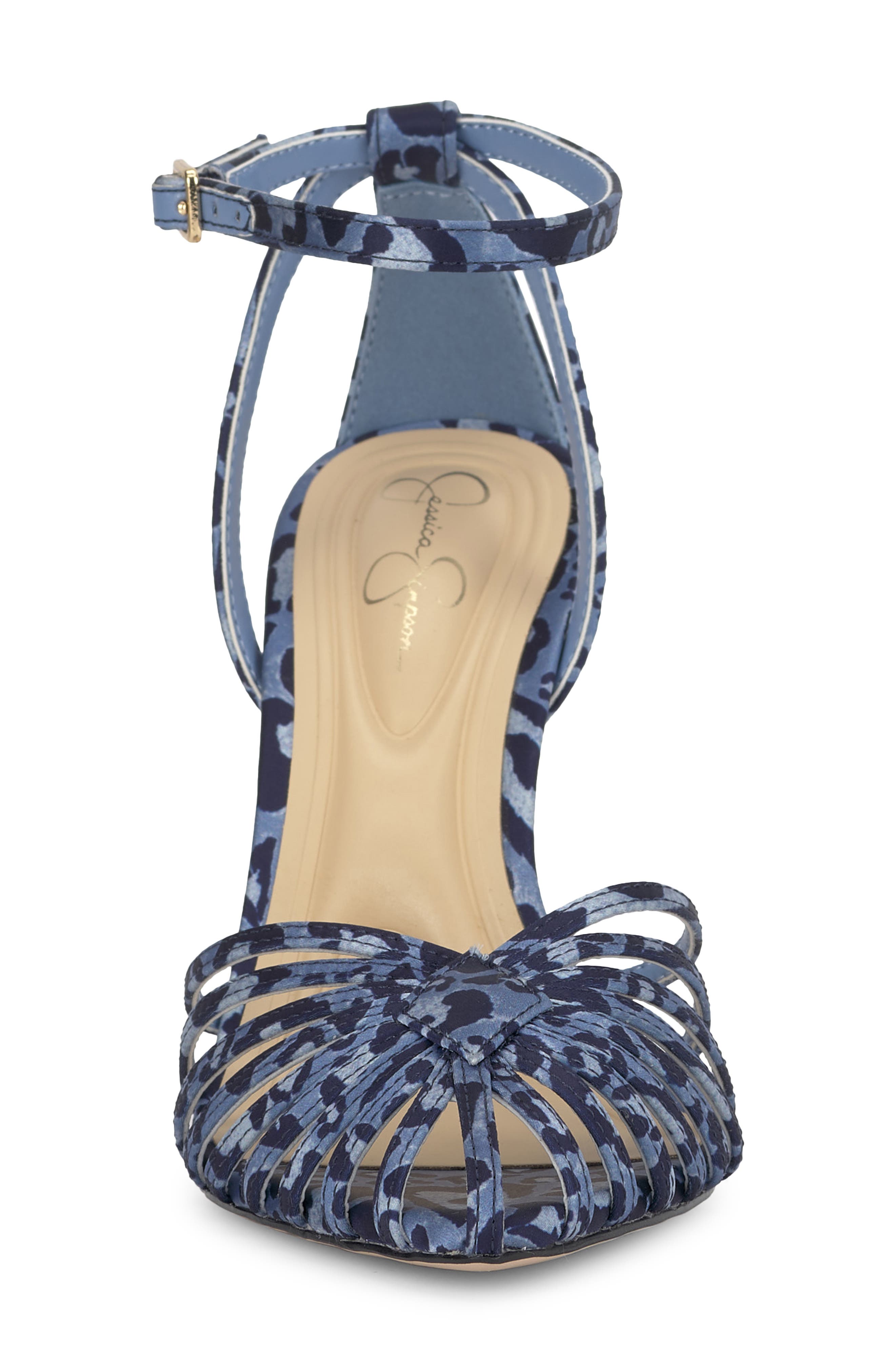 Jessica Simpson Paveri Ankle Strap Pointed Toe Pump, Alternate, color, Blue 05