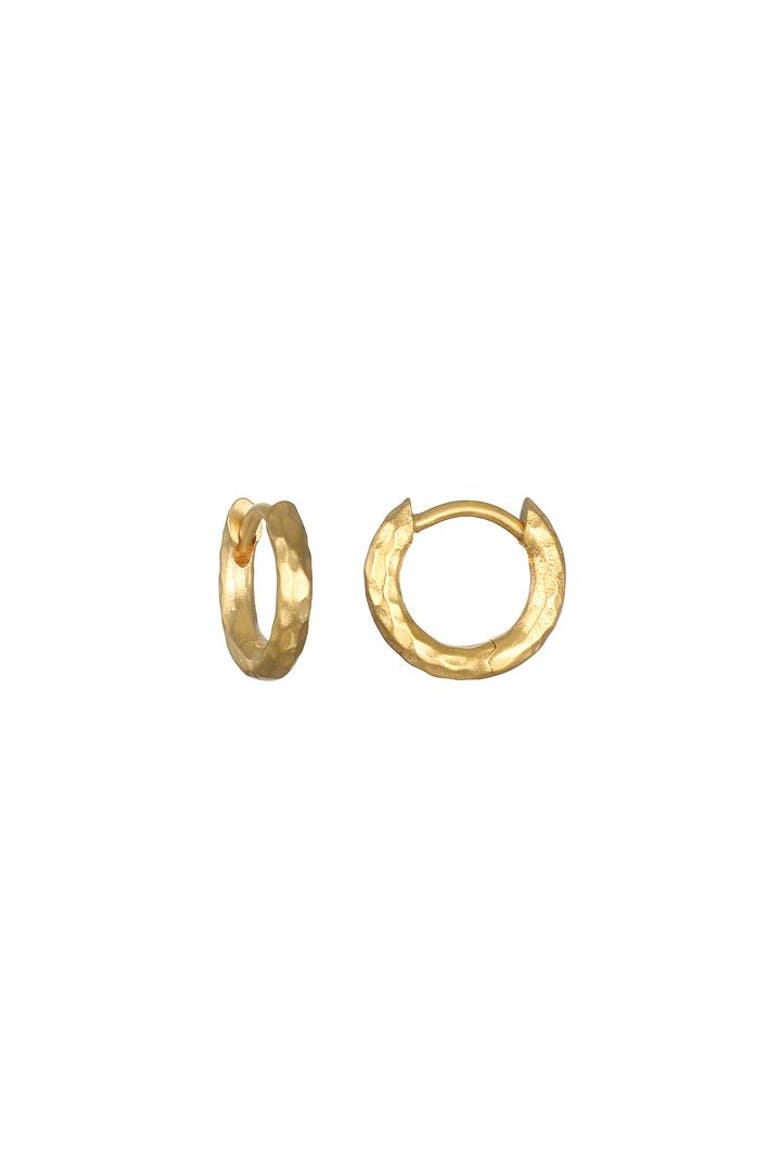 Textured Gold Small Hoop Earrings, Main, color, Gold