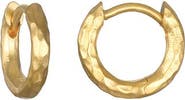 Satya Jewelry Textured Gold Small Hoop Earrings
