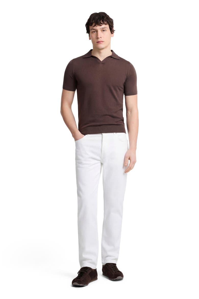 Linen Denim 5 Pocket Pant, Main, color, White