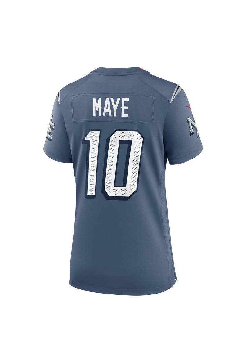 Women's Nike Drake Maye Storm Blue New England Patriots 2025 Rivalries Collection Game Jersey, Alternate, color, Blue
