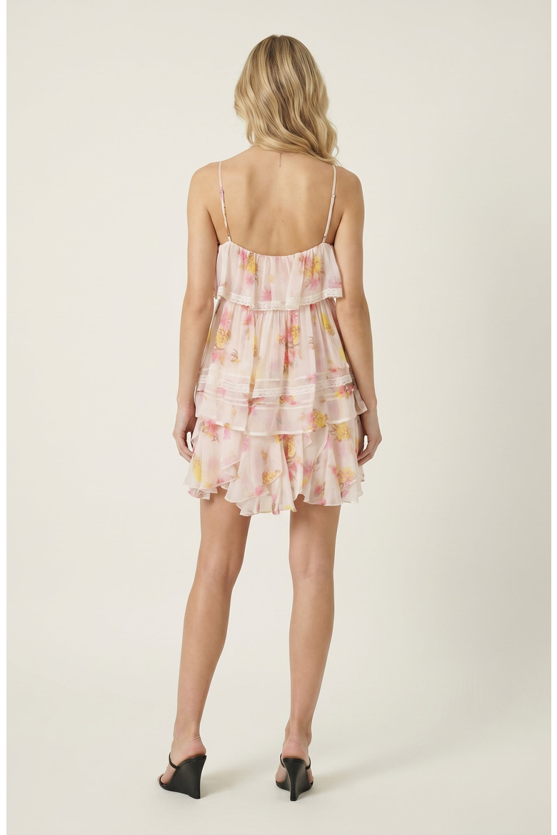 Two-Piece Flowy Summer Set with Ruffled Top and Skirt, Alternate, color, White