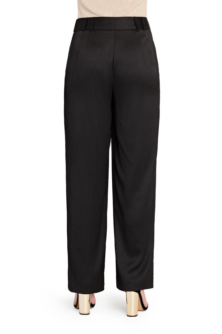 Crinkled Satin Wide Leg Pants, Alternate, color, BLACK