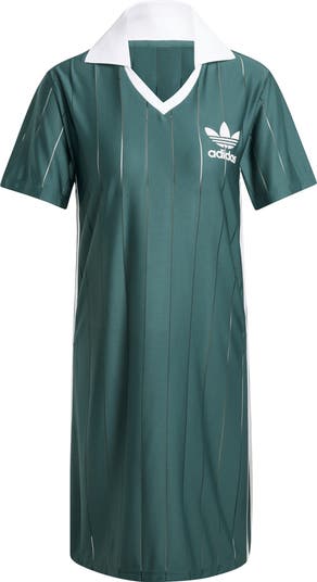 【Adidas コリア】 Adicolor 3-Stripes Pinstripe Dress CLOTHING - Adicolor 3-Stripes Pinstripe Dress - Green