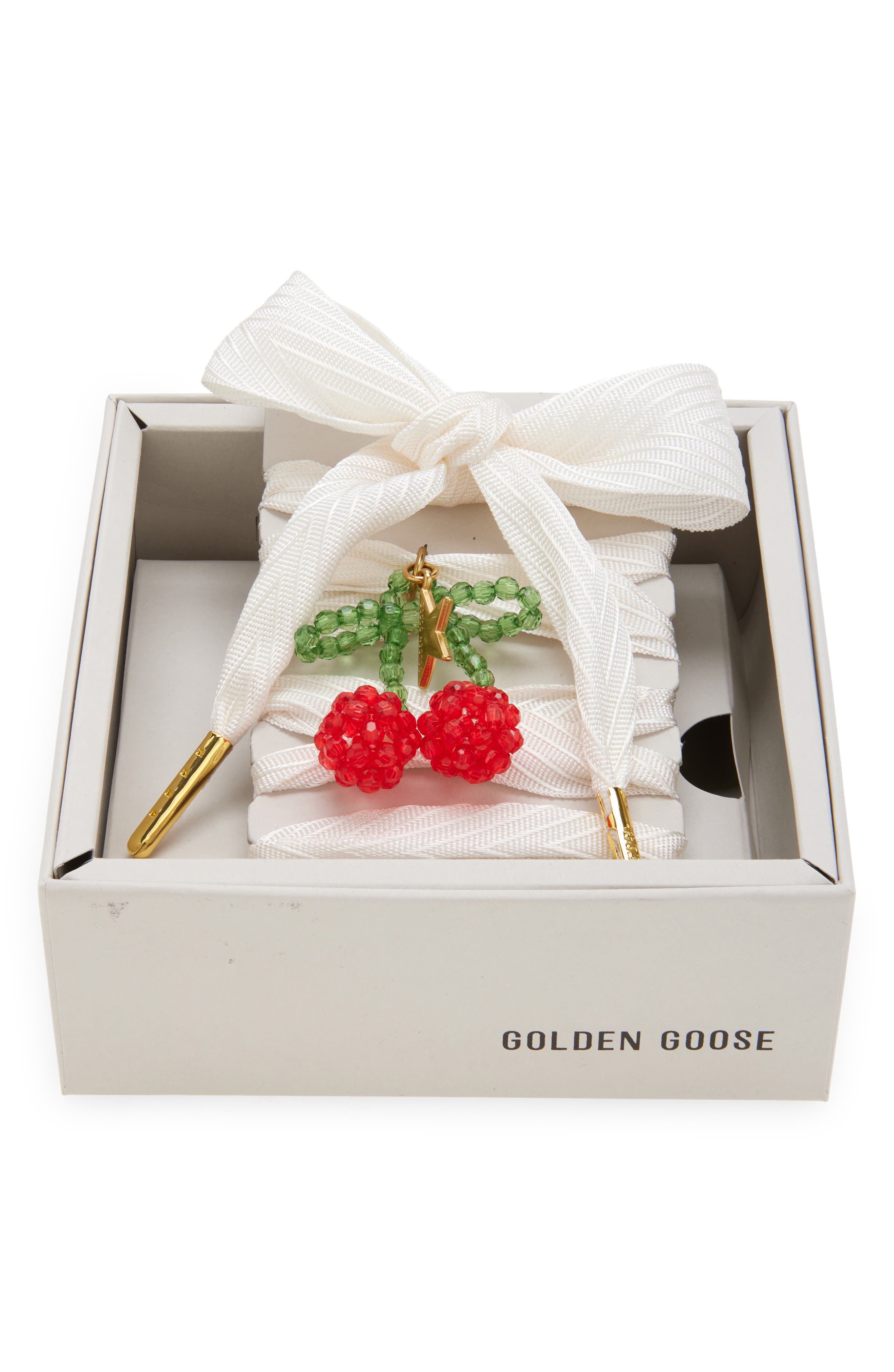 Skins Cherry Charm Shoelaces, Main, color, OPTIC WHITE