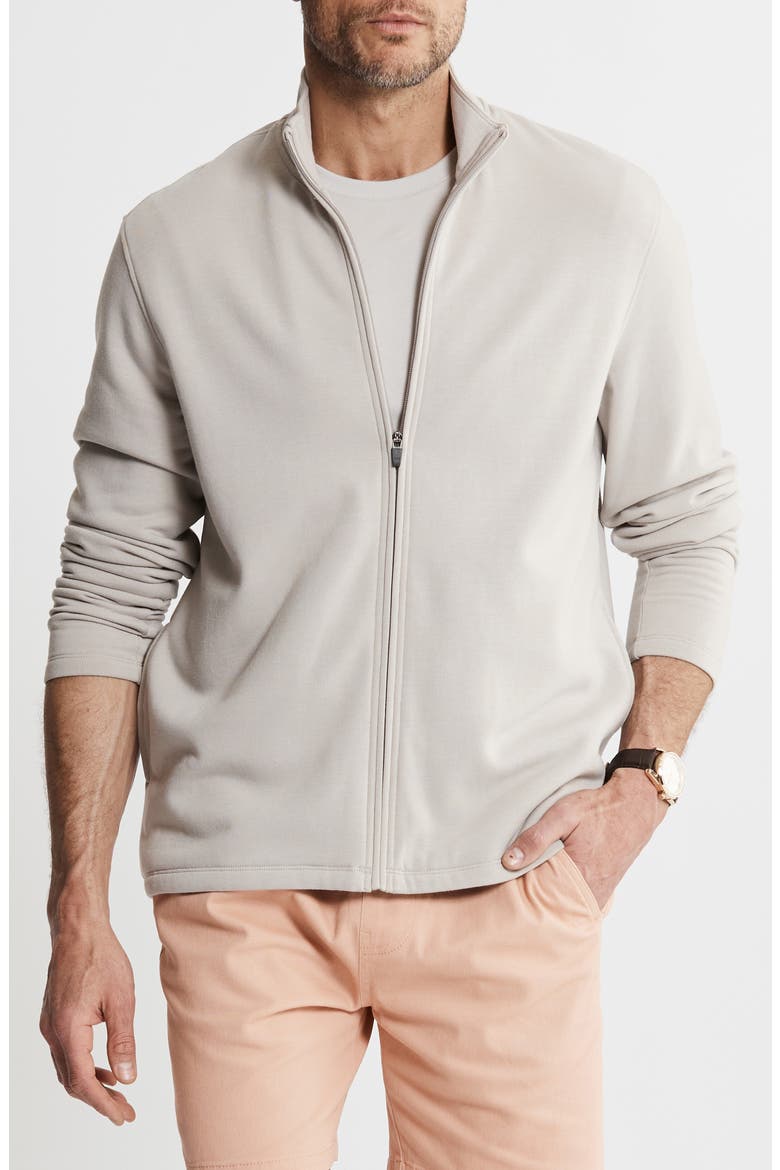 Tribeca Soft Touch Zip-Up Jacket, Main, color, STONE