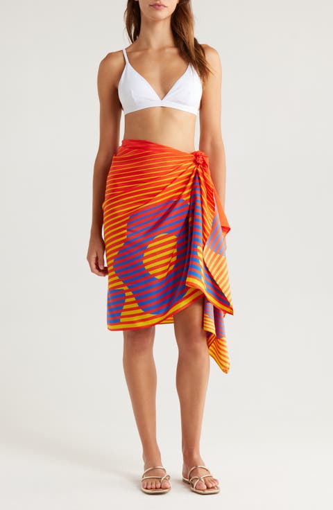 Color Print Long Scarf