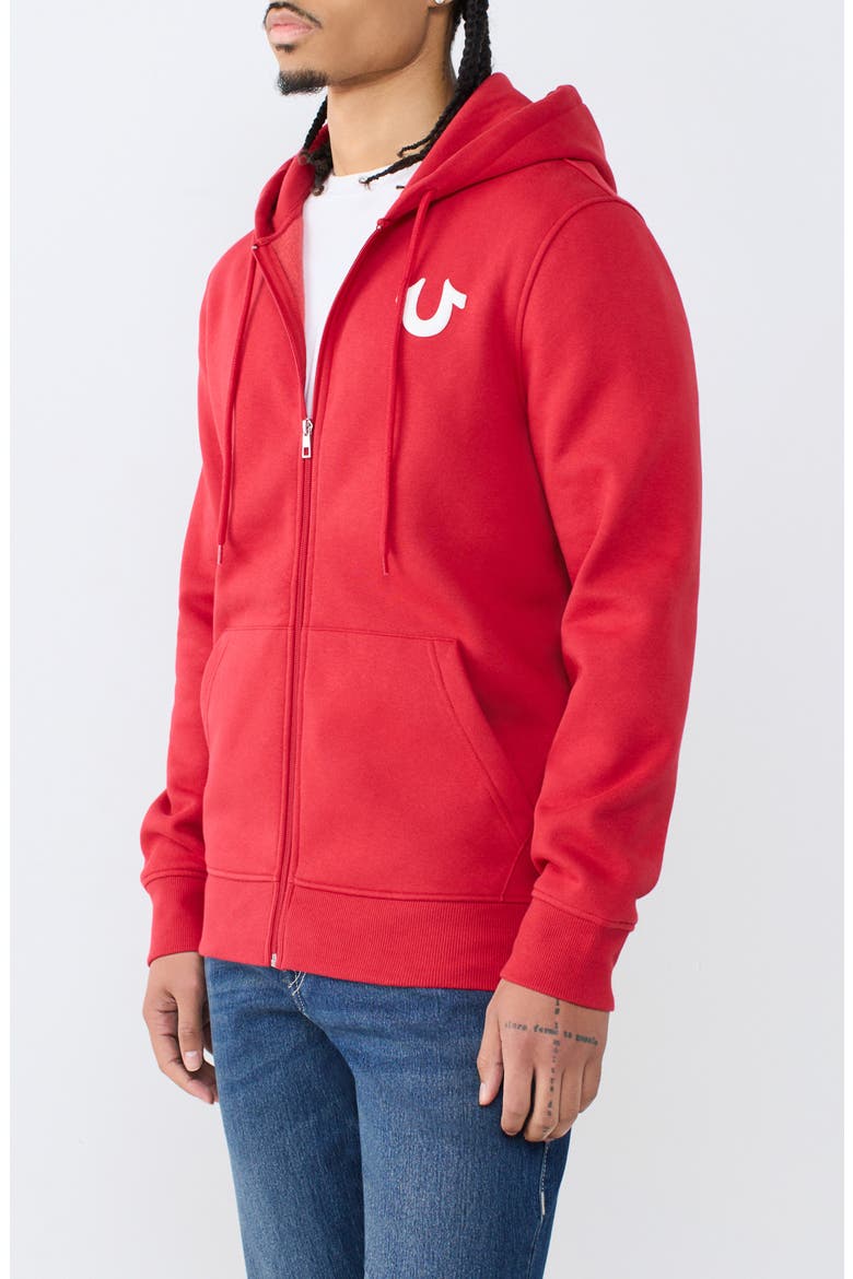 Retro Full Zip Hoodie, Alternate, color, TRV RED
