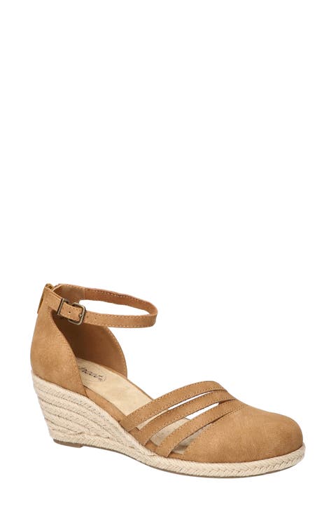Daytona Ankle Strap Espadrille Platform Wedge (Women)