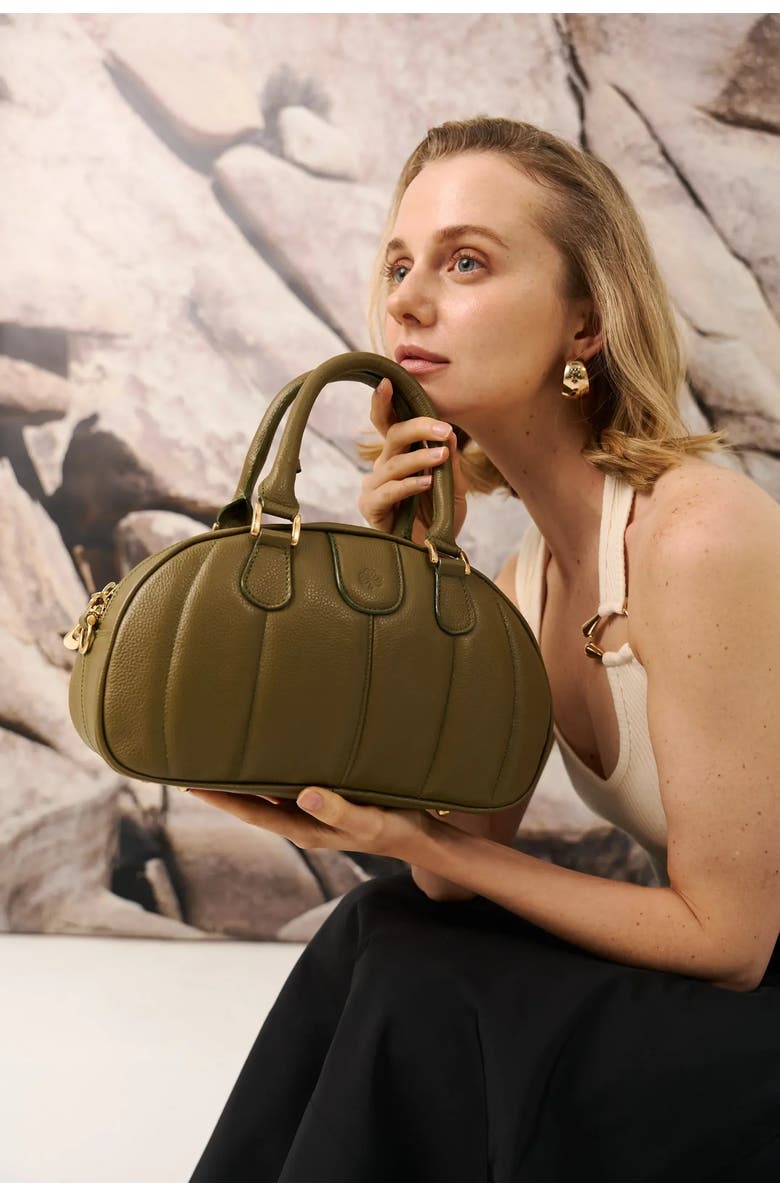 ROSZUAR Ameline Sculptural Handbag, Alternate, color, Olive