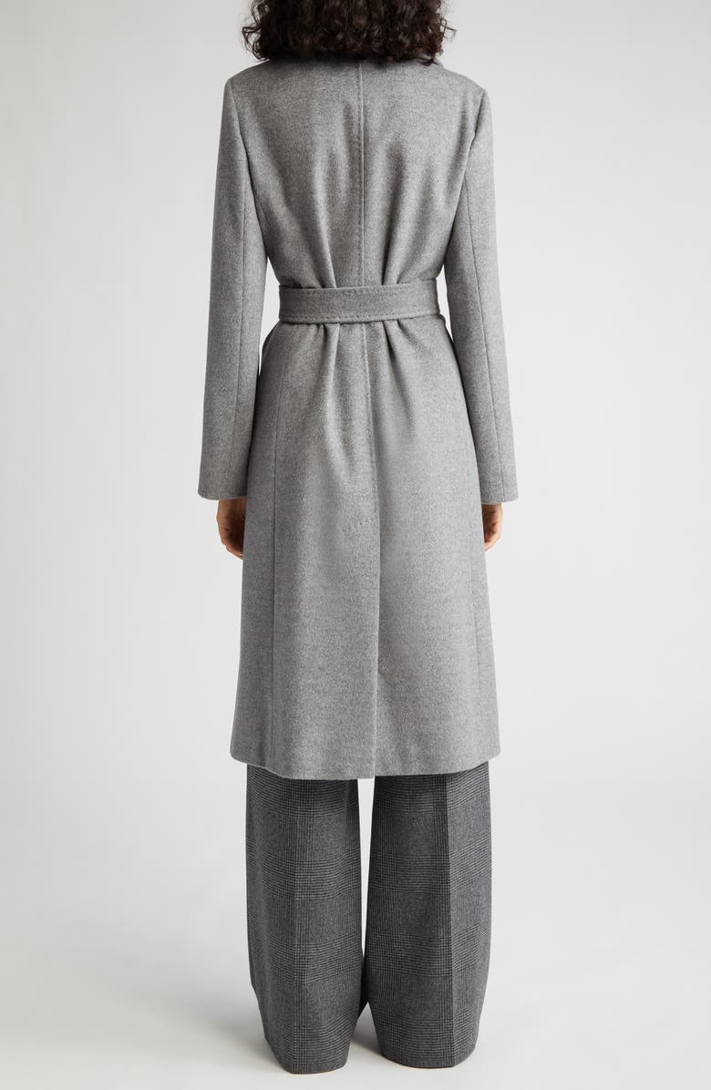 Max Mara Belted Virgin Wool Wrap Coat, Alternate, color,