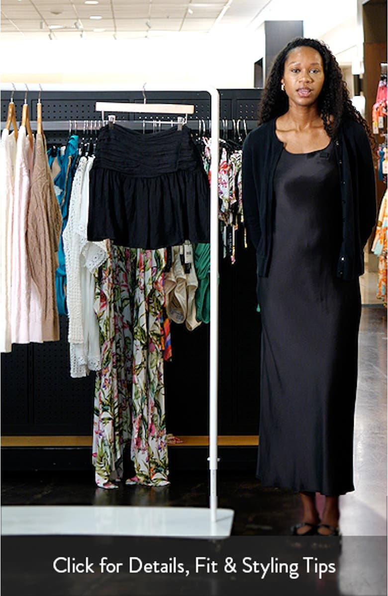 Ruched Drop Waist Cotton Miniskirt, sales video thumbnail