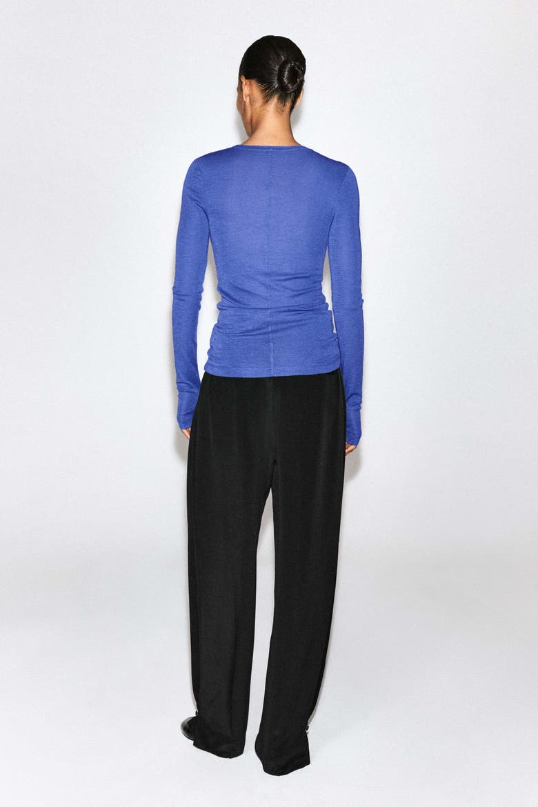Slim Merino Wool Top, Alternate, color, COBALT BLUE