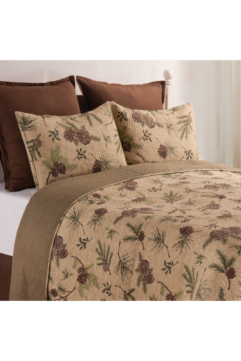 26" x 26" Brown Cotton Euro Sham - Machine Washable, Alternate, color, Brown