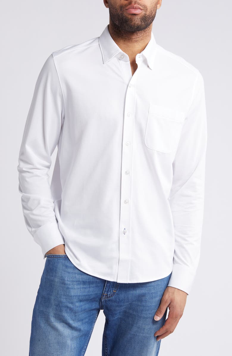 Tommy Bahama New San Lucio Stretch Supima<sup>®</sup> Cotton Blend Button-Up Shirt, Main, color, White