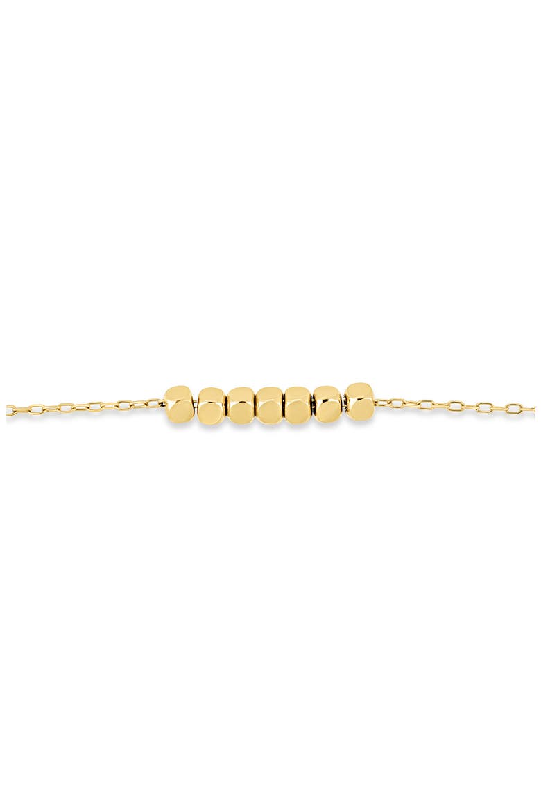 14k Gold Beaded Chain Necklace, Alternate, color, 14KY