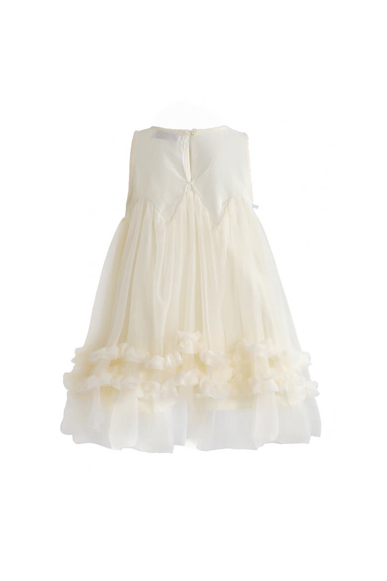 Genevieve Pleated Tulle Dress, Alternate, color, Ivory