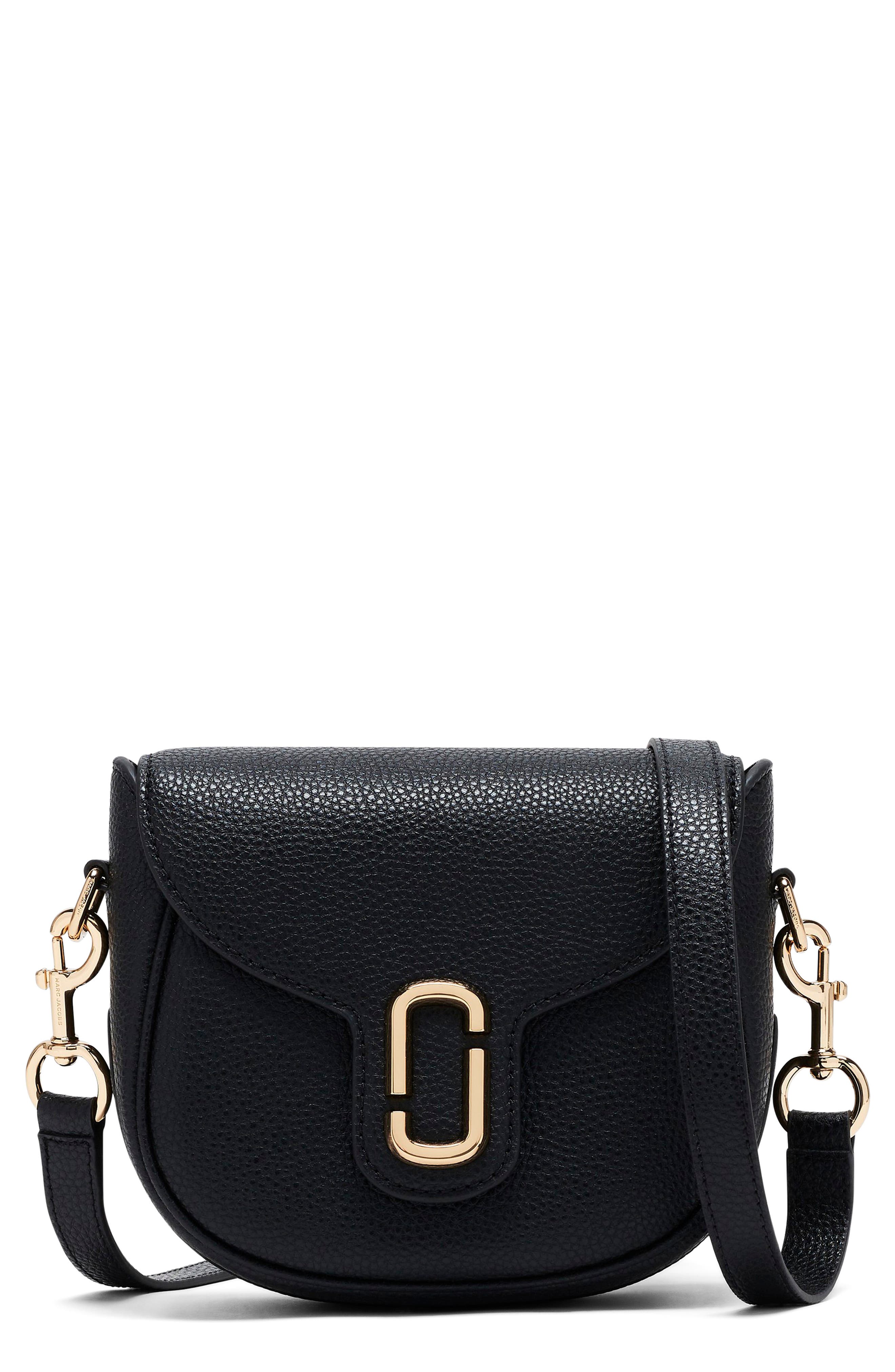 Marc Jacobs The J Marc Pebble Saddle Bag, Main, color, Black