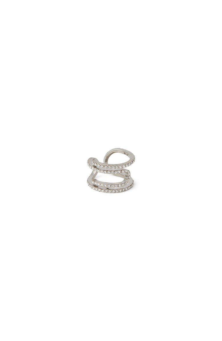 OFF WHITE Women's Paperclip Strass Ring, Alternate, color,