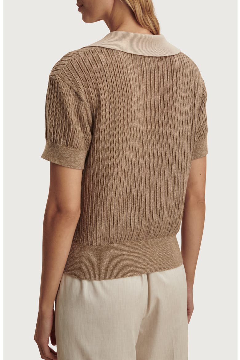 Perrine Knit Polo, Alternate, color, SEPIA TWIST