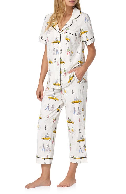 Stretch Cotton Crop Pajamas