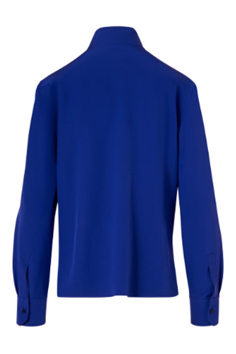Stand Collar Silk Crepe Shirt, Alternate, color, PURPLE