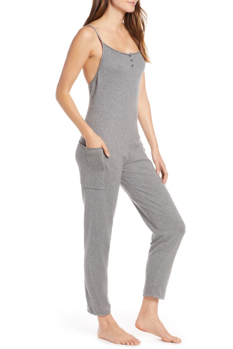 Strappy Cotton Jumpsuit (Nordstrom Exclusive), Alternate, color, GREY CLOUDY HEATHER