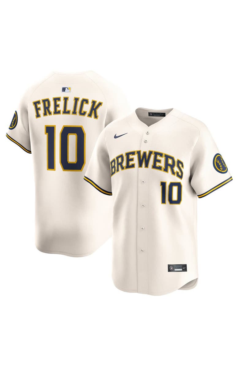 Nike Men's Nike Sal Frelick Cream Milwaukee Brewers Home Limited Player Jersey, Main, color, Cream