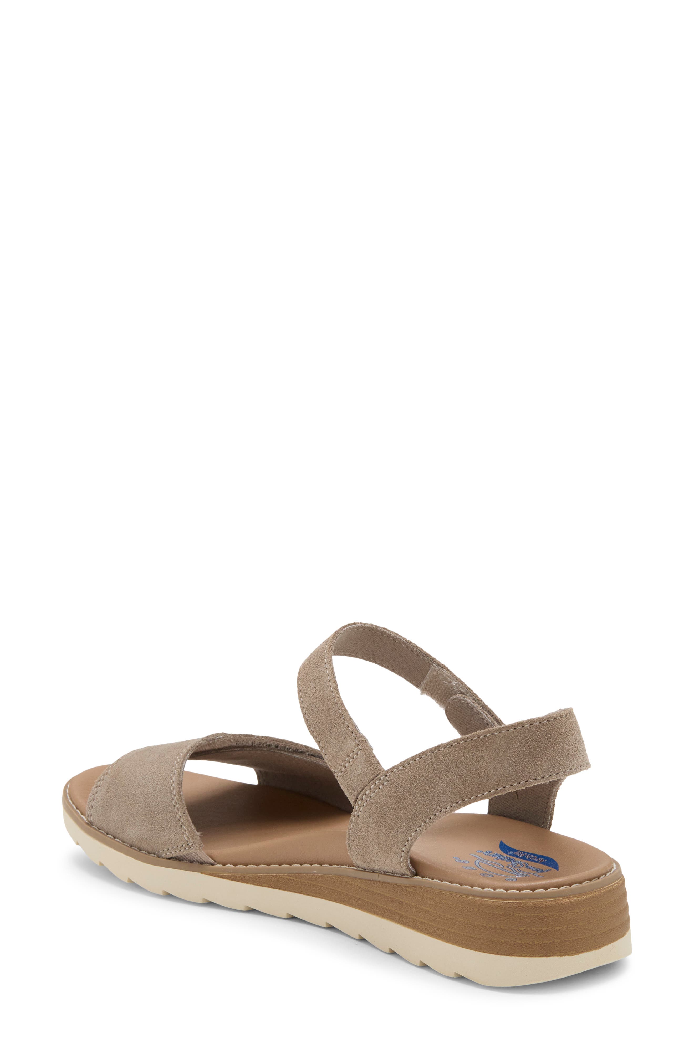 Oasis Daisy St Leather Wedge Sandal, Alternate, color, TAUPE
