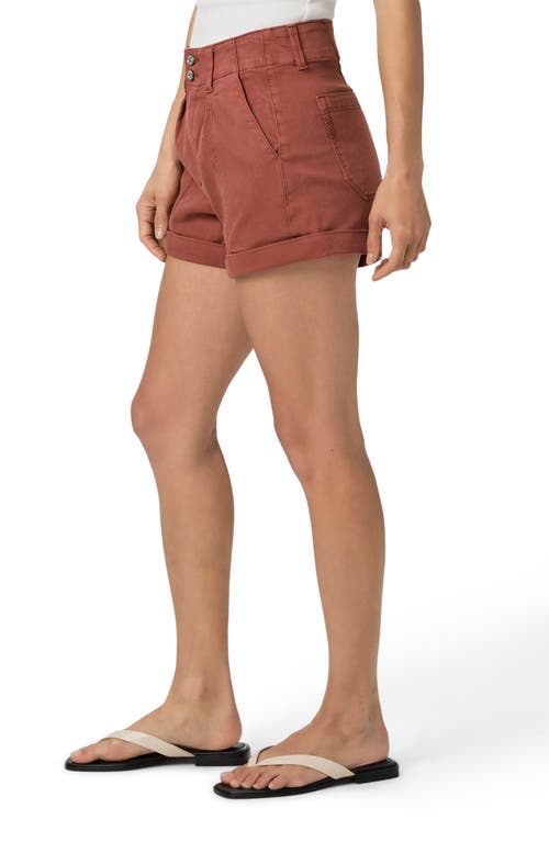 Paige Brooklyn High Waist Utility Shorts In Vintage Clay Sunset