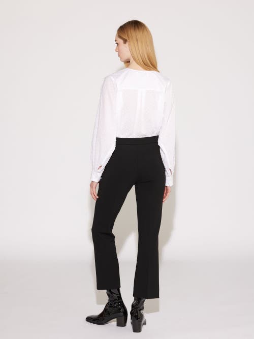 Callas Milano Lola High Density Crepe Stretch Cropped Flare Trouser In Black