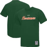 Mitchell & Ness Men's Mitchell & Ness  Green Miami Hurricanes Elite Script T-Shirt