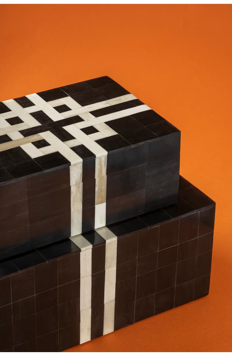 GAURI KOHLI Bindra Decorative Boxes, Set of 2, Alternate, color, Black