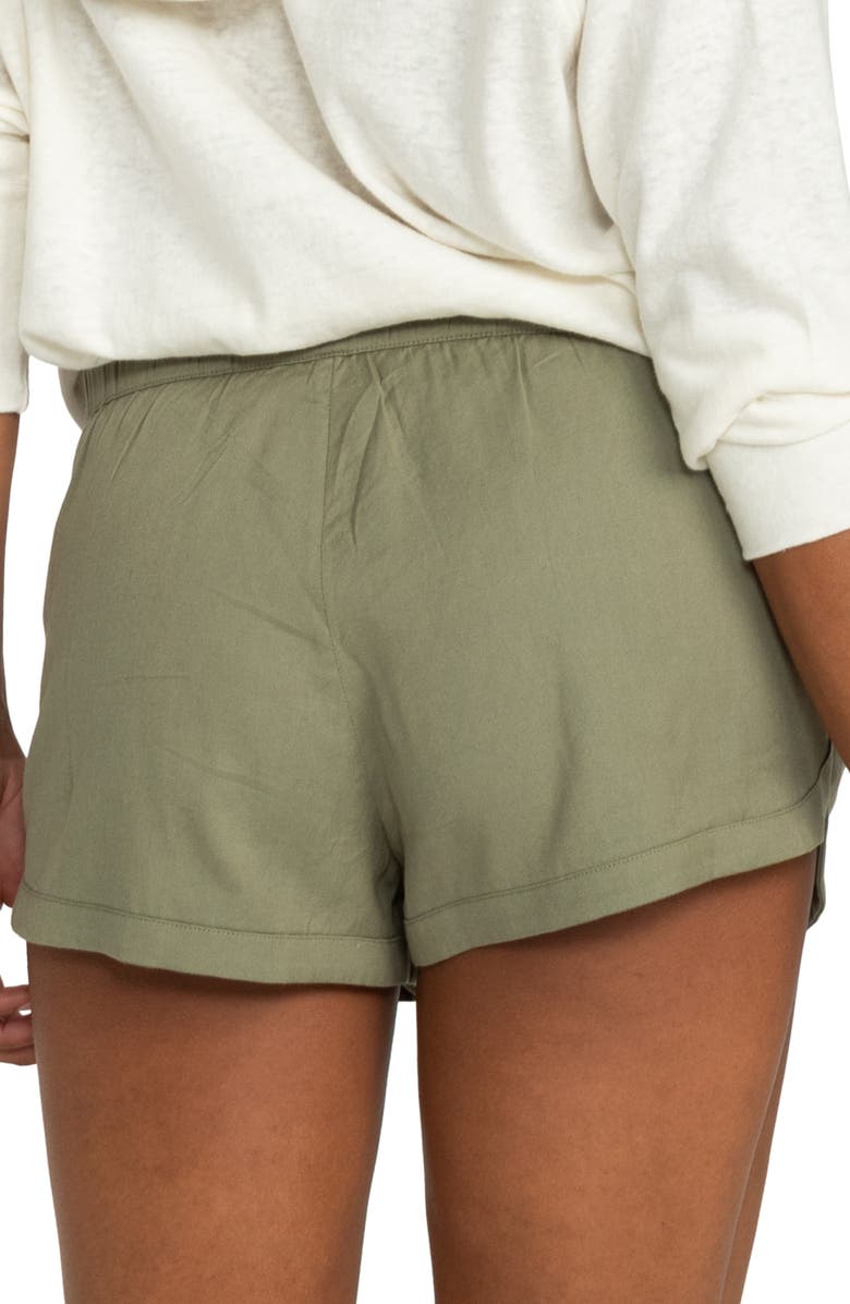 Roxy New Impossible Love Shorts, Alternate, color, Olive