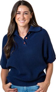 Hope 
Henry Women
s Organic Spread Collar Sweater