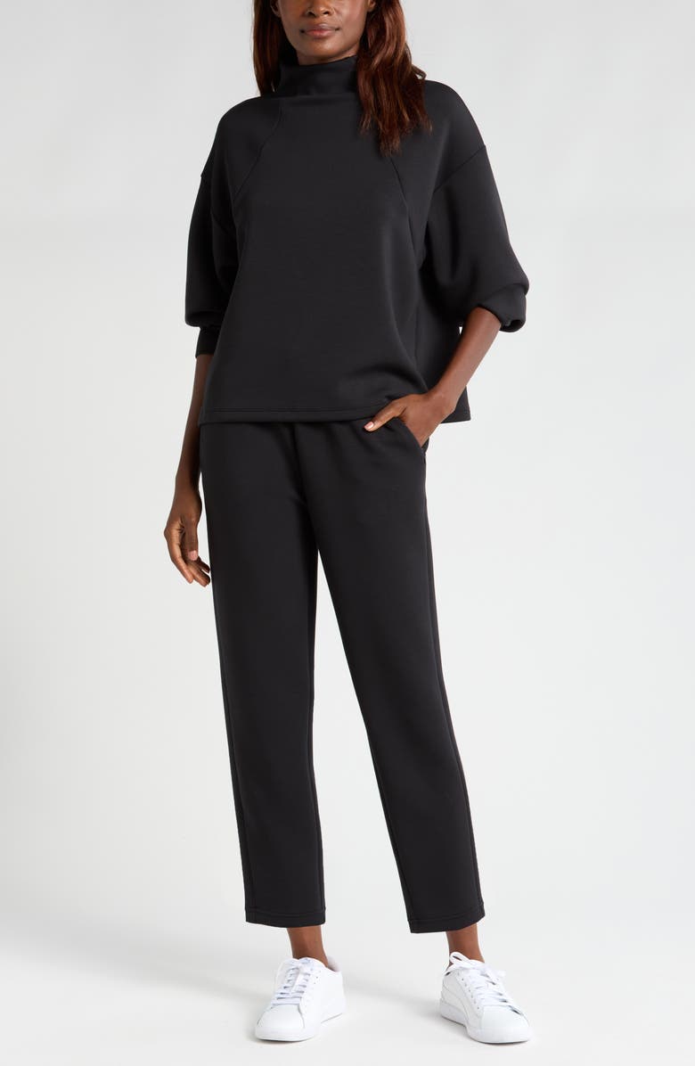 Zella Soft Scuba Knit Liftoff Drawstring Ankle Pants, Alternate, color, 