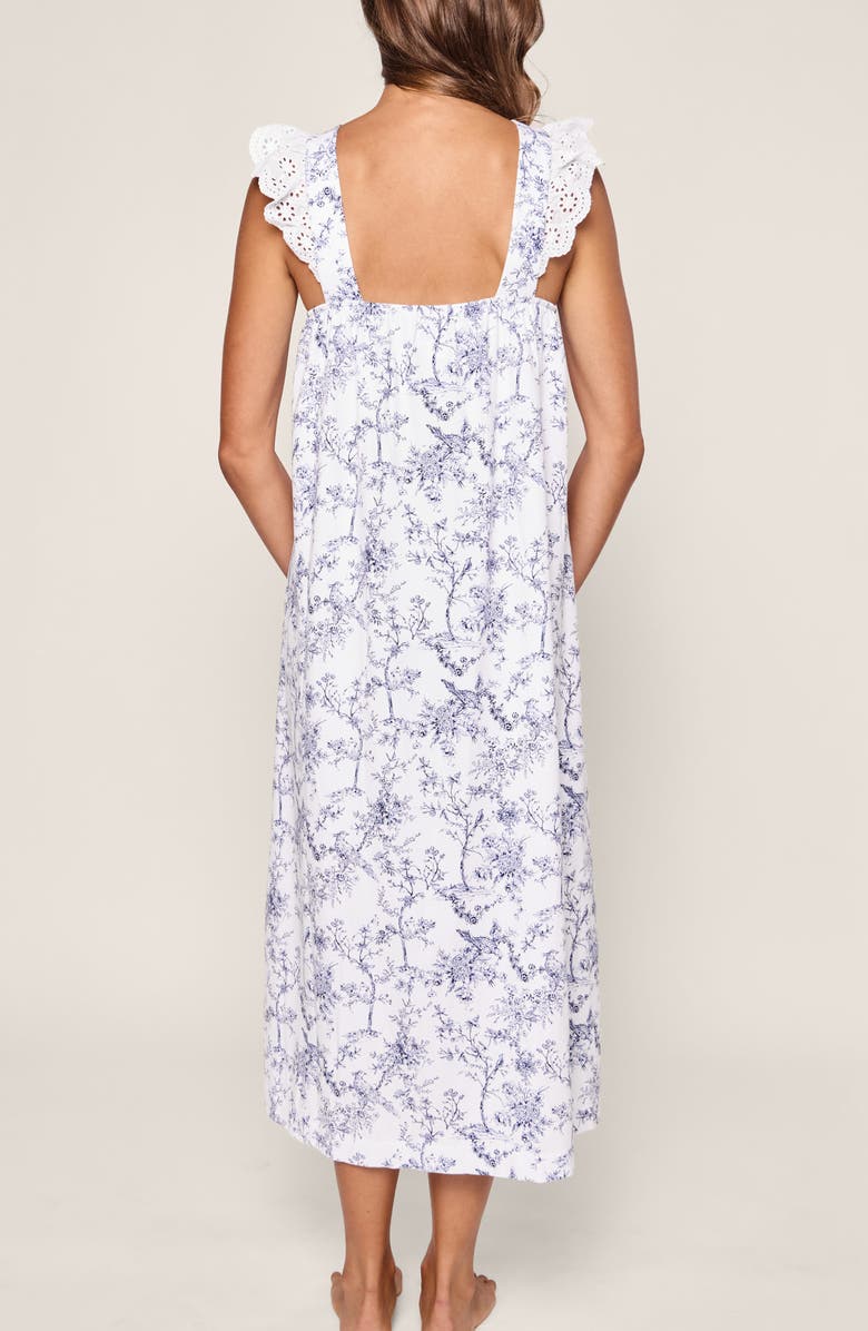 Petite Plume Clara Pima Cotton Nightgown, Alternate, color, White