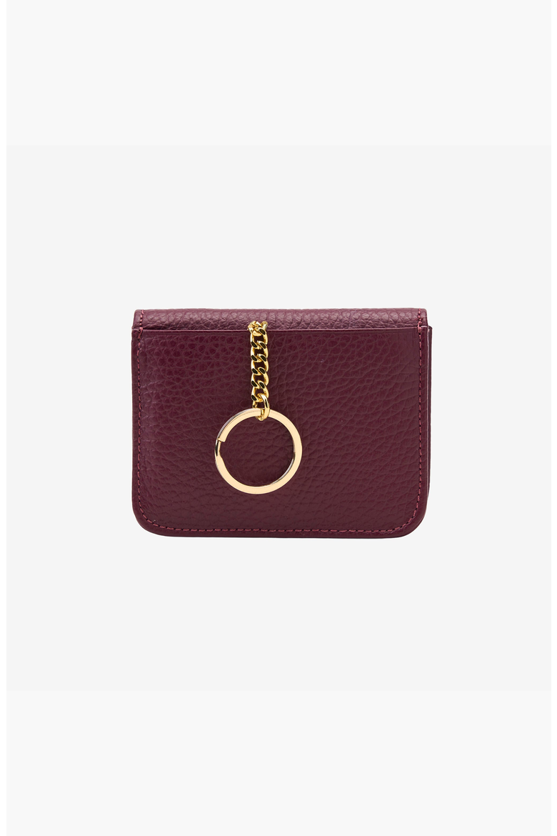 Ascot Flapover Card Case, Alternate, color, Oxblood