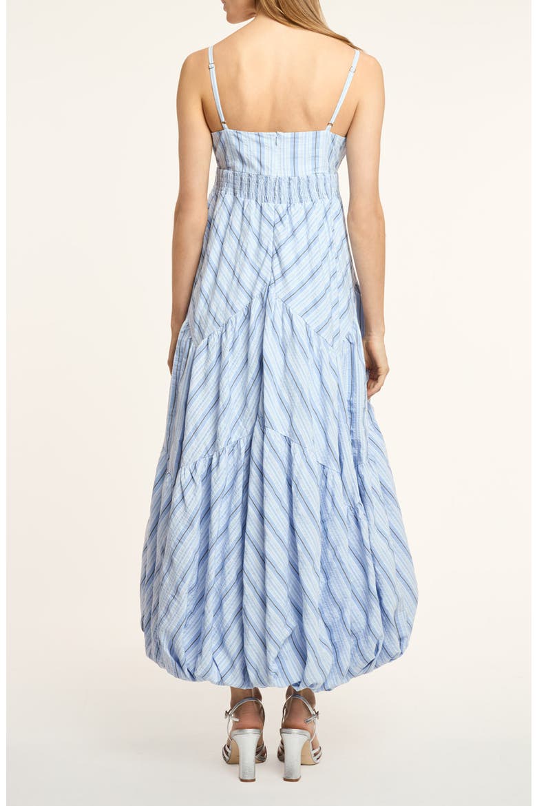 Evory Stripe Bubble Hem Cotton Blend Sundress, Alternate, color, BLUE MULTI