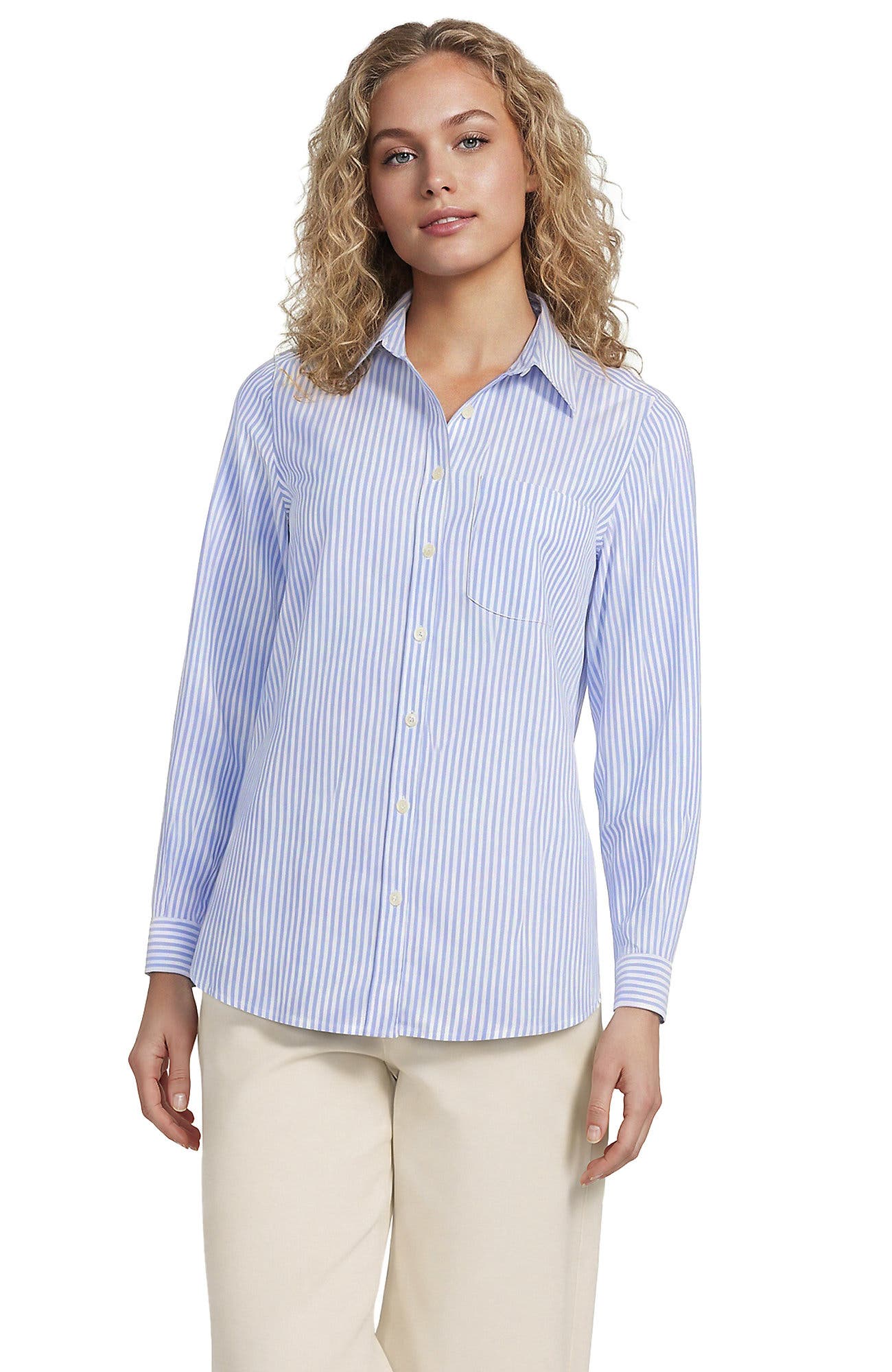 White/Chicory Blue Stripe