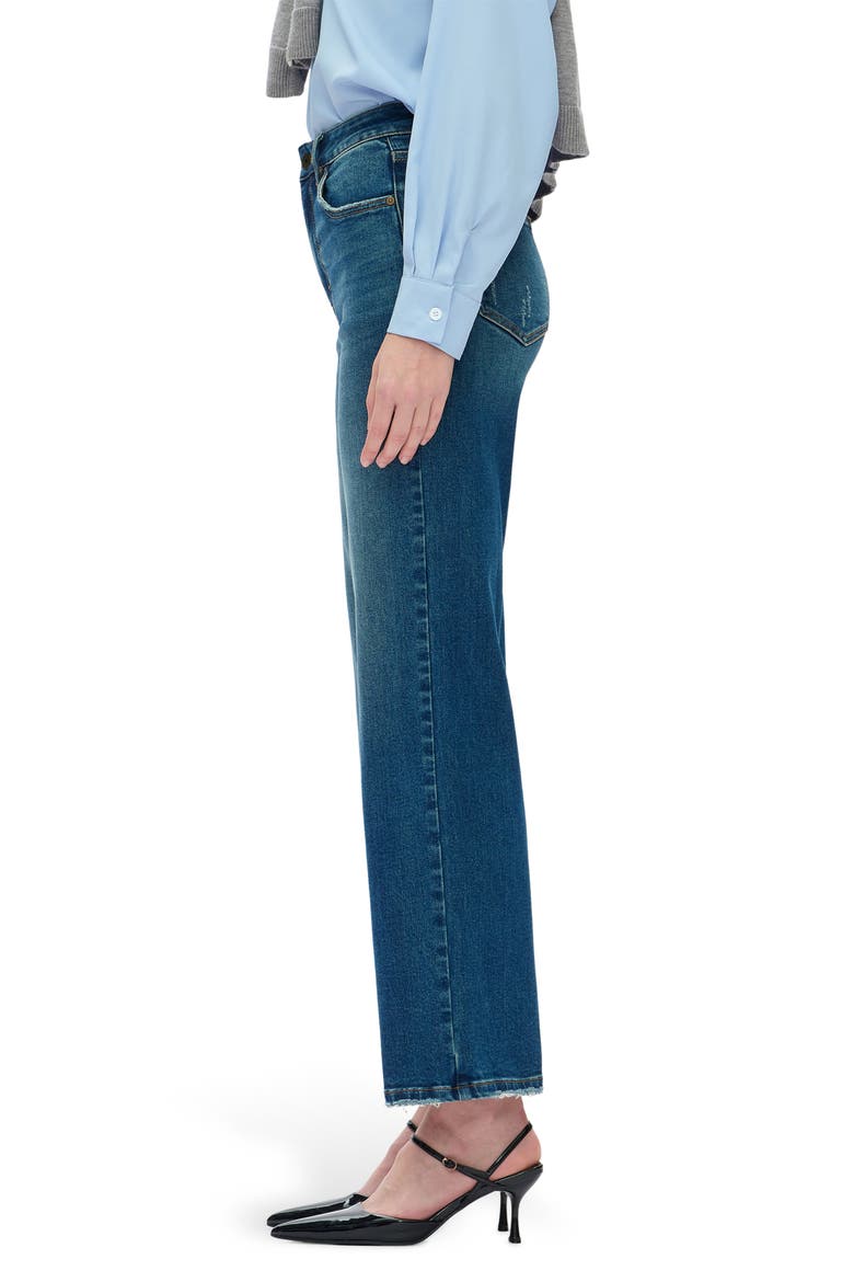 High Waist Straight Leg Jeans, Alternate, color, VINTAGE MEDIUM BLUE