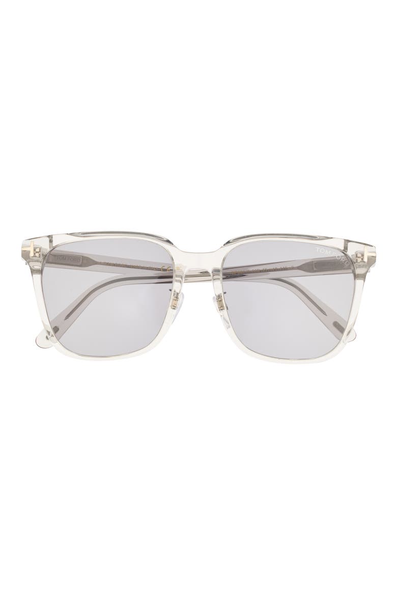 55mm Square Sunglasses, Main, color, GREY/ OTHER / SMOKE POLARIZED